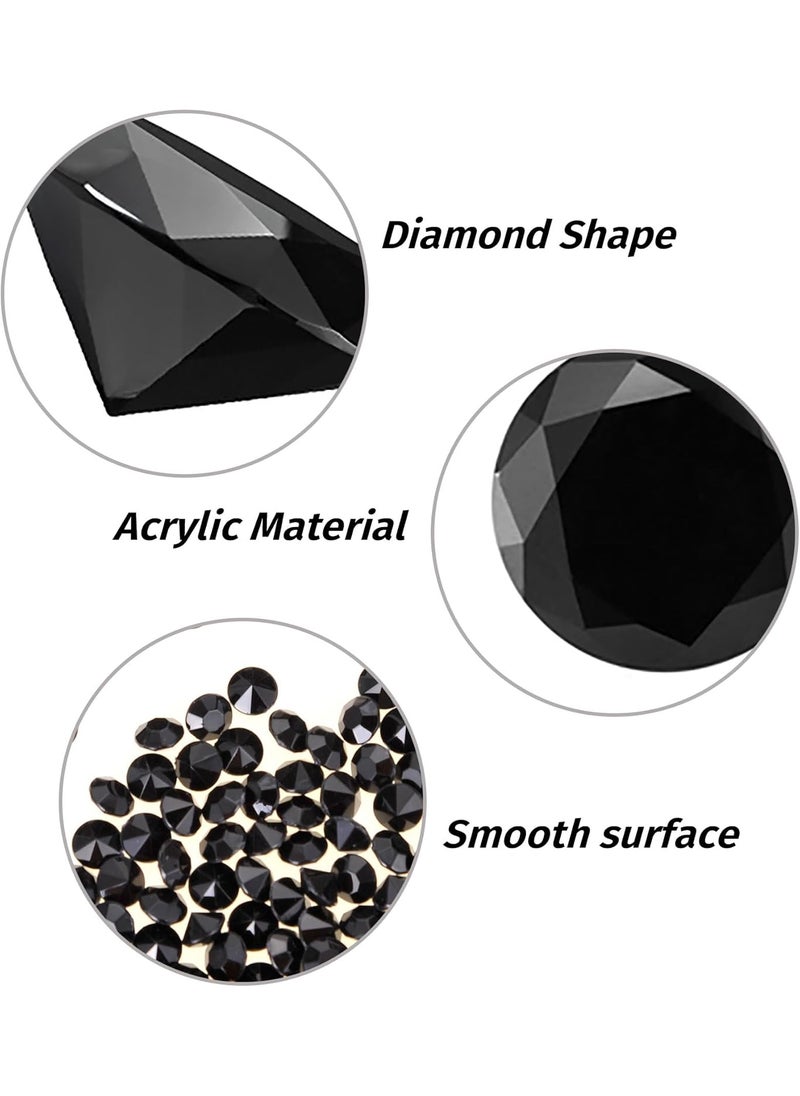 PowerTRC 2000Piece Pack Black Acrylic Diamond Scatter Confetti  65mm Crystal Rhinestones for Home Weddings Bridal Showers Party and Vase Filler Decorations  - Image 5