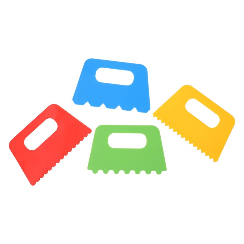 STOBOK 4pcs Plastic Paint Scraper Tool Plastic Textured Paint Supplies Graffiti Painting Tools Putty Scraper For Textured Art On Canvas Acrylic Painting