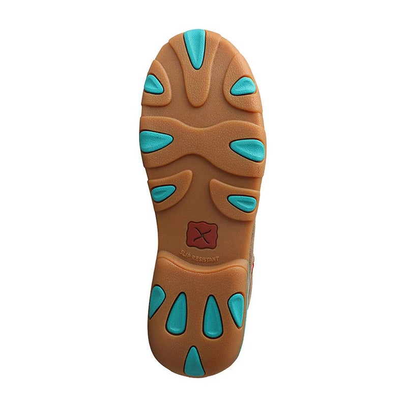 Twisted X Women's Chukka Driving Moc, Moc Toe, Bomber & Turquoise Embroidered Vamp, 8.5 M - Image 5
