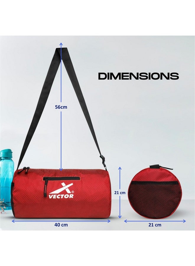 Vector X Attacker Polyester Gym Bag|Shoulder Bag|Sports Bag|Sports & Travel Bag|Duffle Bags for Men & Women|Exercise and Fitness|Red| Capacity - 20 Liter - Image 4