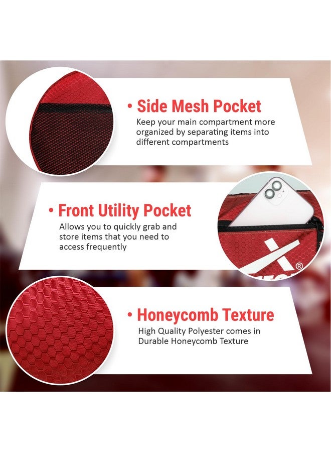 Vector X Attacker Polyester Gym Bag|Shoulder Bag|Sports Bag|Sports & Travel Bag|Duffle Bags for Men & Women|Exercise and Fitness|Red| Capacity - 20 Liter - Image 5