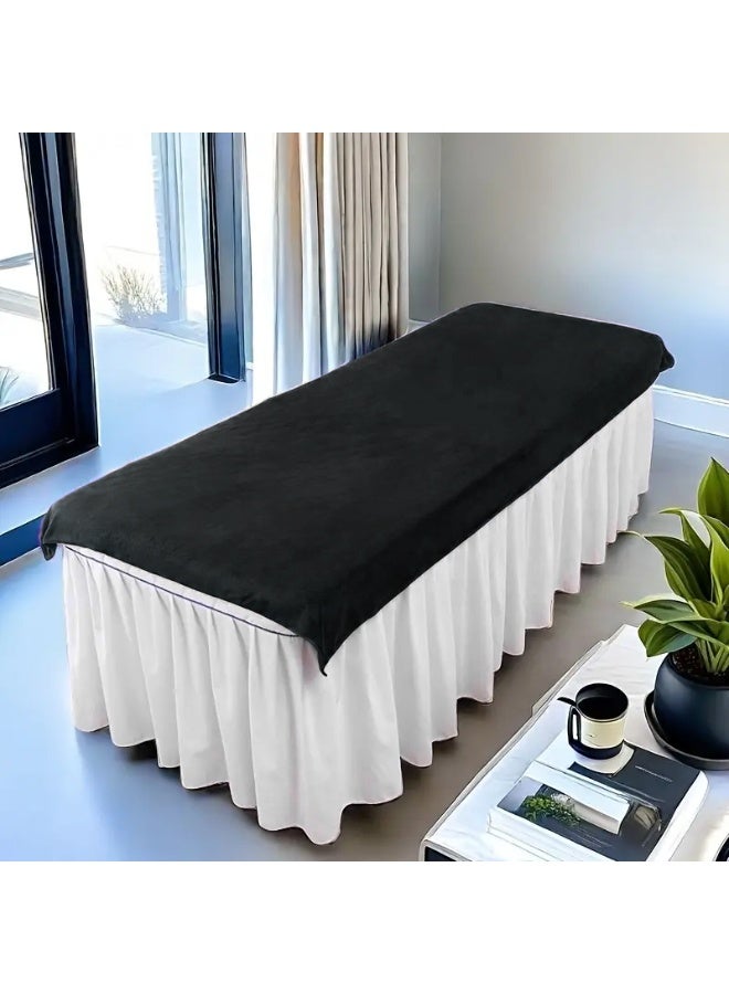 Fabienne 2-Pc Over-Sized Beach Towel 100x200cm Microfiber Extra Large Bath Sheet Pool Towel Yoga Towel Spa Towel Soft, High Absorption and Quick-Drying Black - Image 3