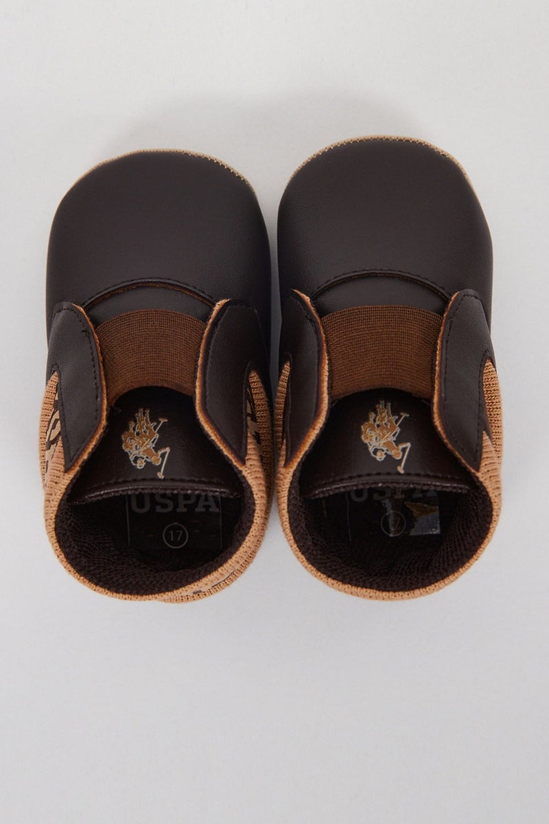 U.S. Polo Assn. Licensed Brown Baby Slippers - Image 3