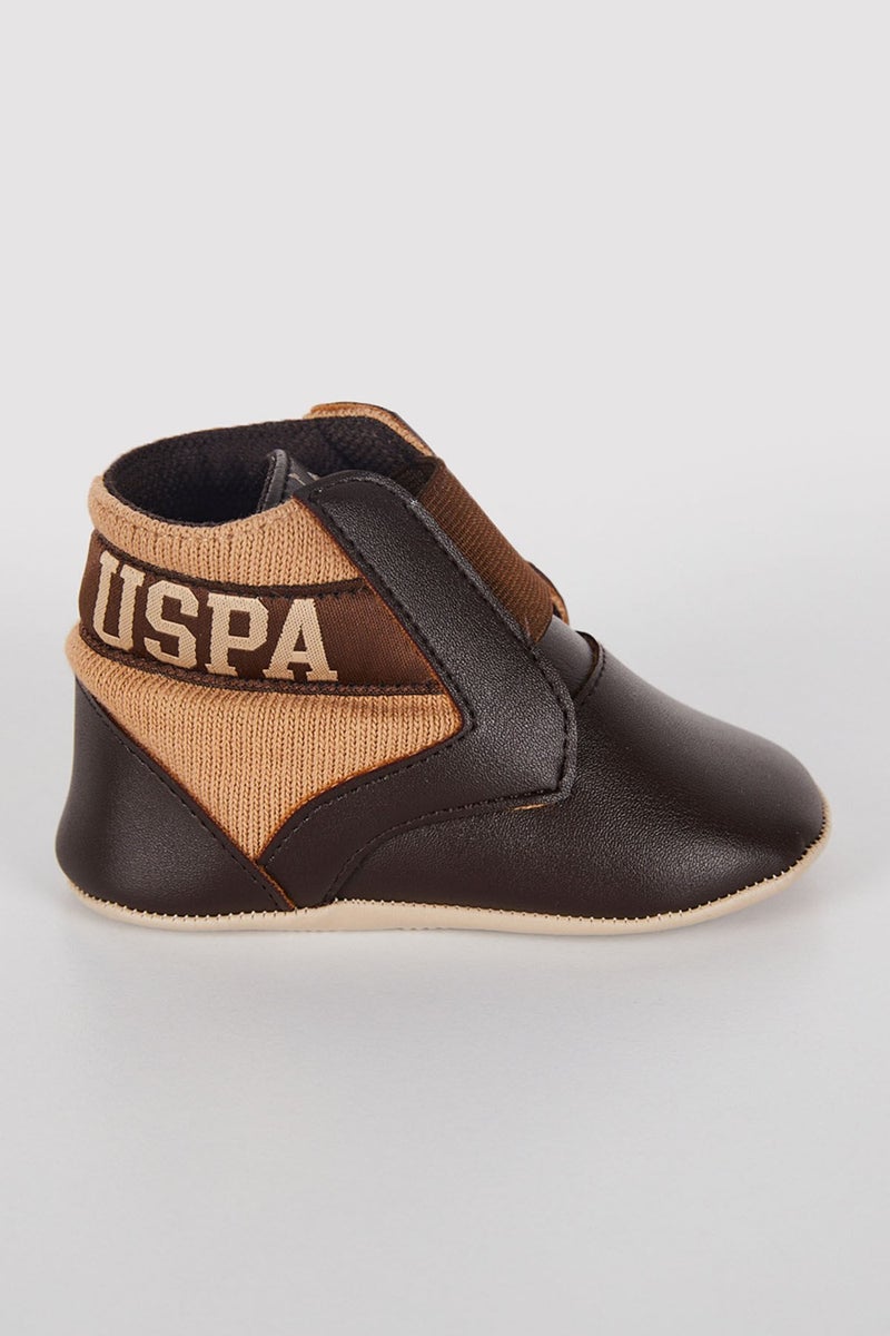 U.S. Polo Assn. Licensed Brown Baby Slippers - Image 5