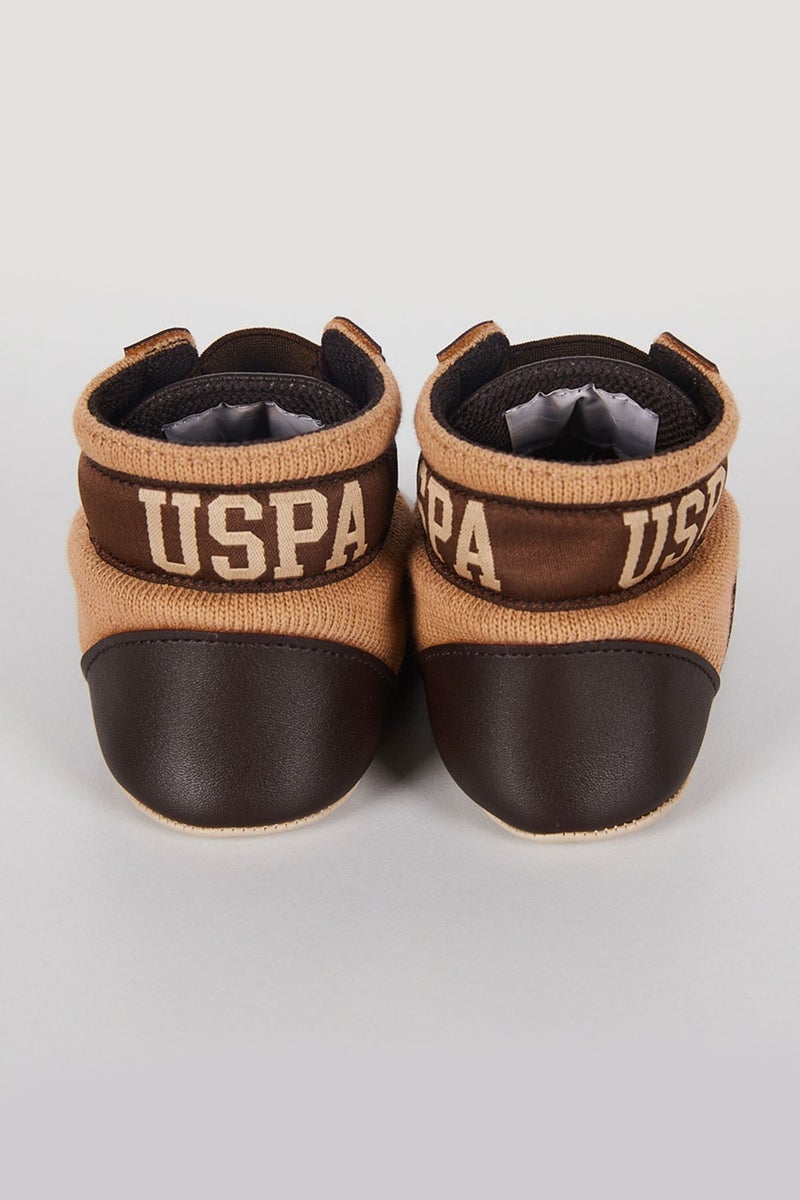 U.S. Polo Assn. Licensed Brown Baby Slippers - Image 4