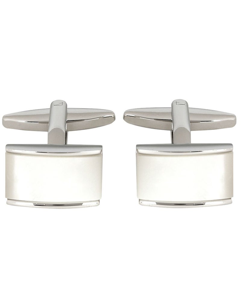 Peluche Natural Mother of Pearl Stone (Semi-precious) Cufflinks for Men - Image 2