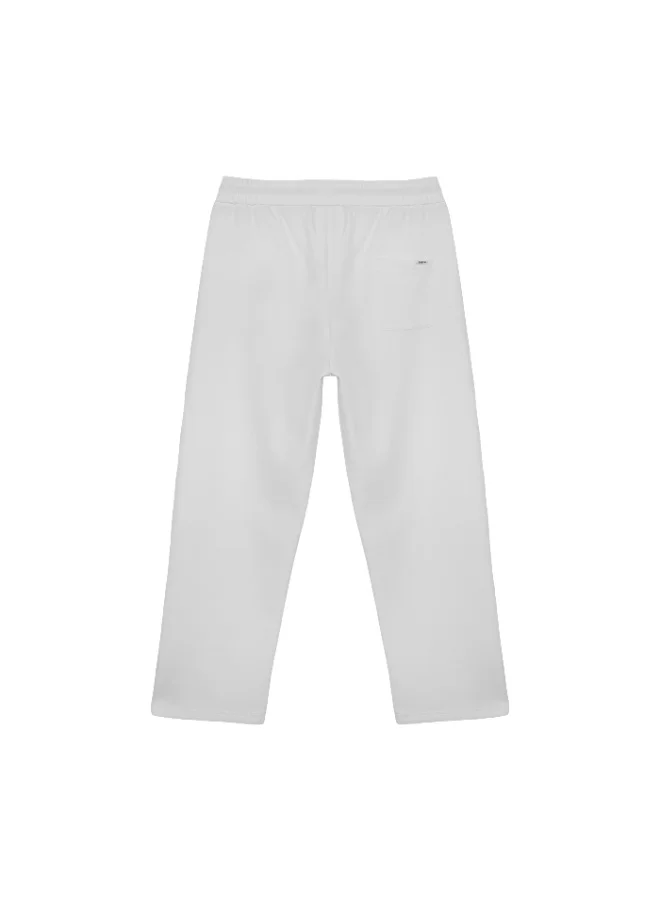سيدرو CEDRO CASUAL REGULAR FIT LIGHT WEIGHT AND SOFT ESSENTIAL WHITE SWEATPANTS