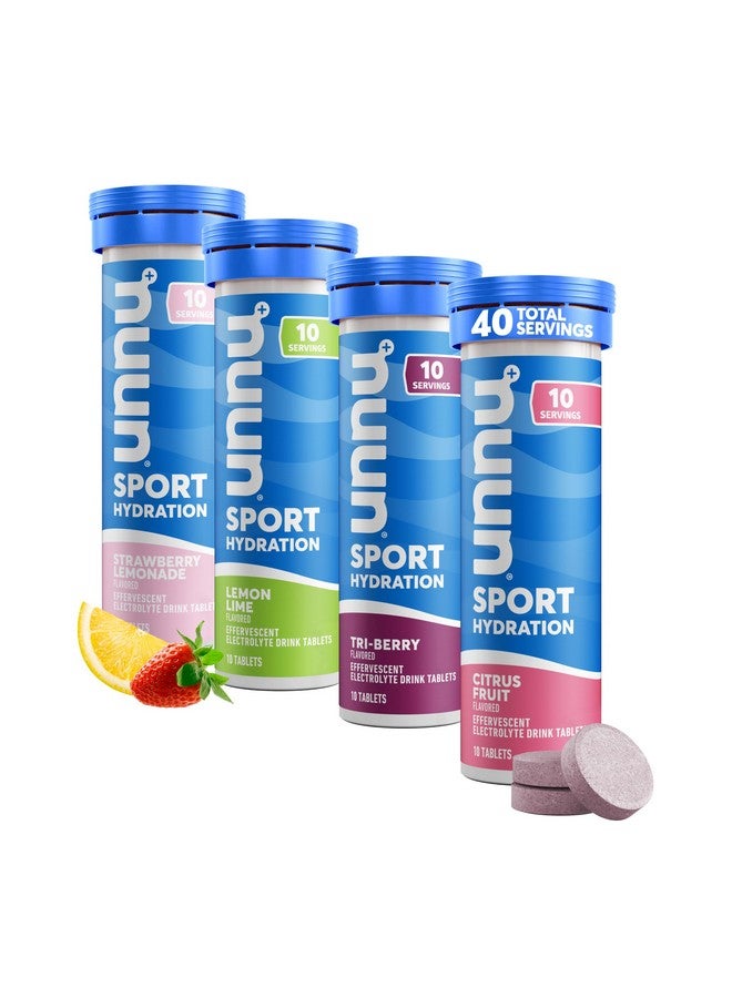 Nuun Sport Electrolyte Tablets for Proactive Hydration, Mixed Flavors, 4 Pack (40 Servings) - Image 1