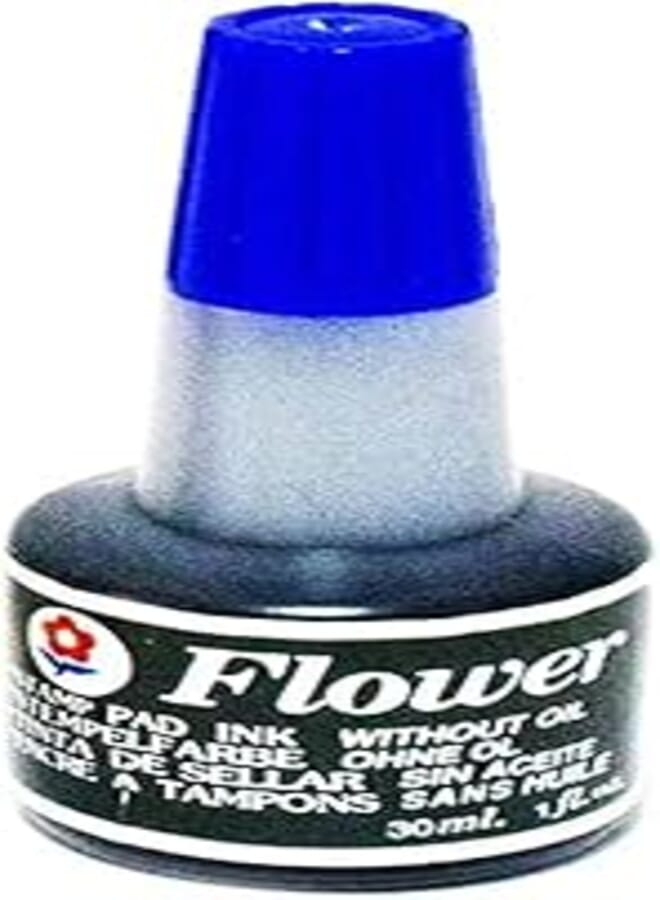 Flower ink,blue color