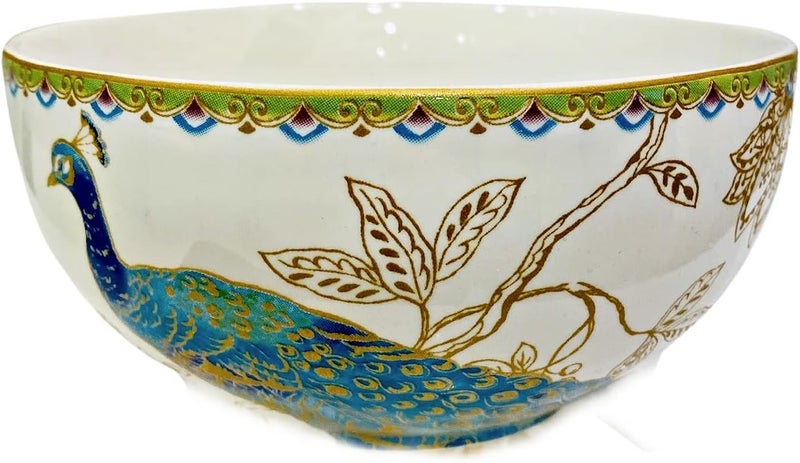 222 Fifth Replacement 55  Diameter Salad Cereal Bowl PEACOCK GARDEN quantity 1 New Bowl - Image 2