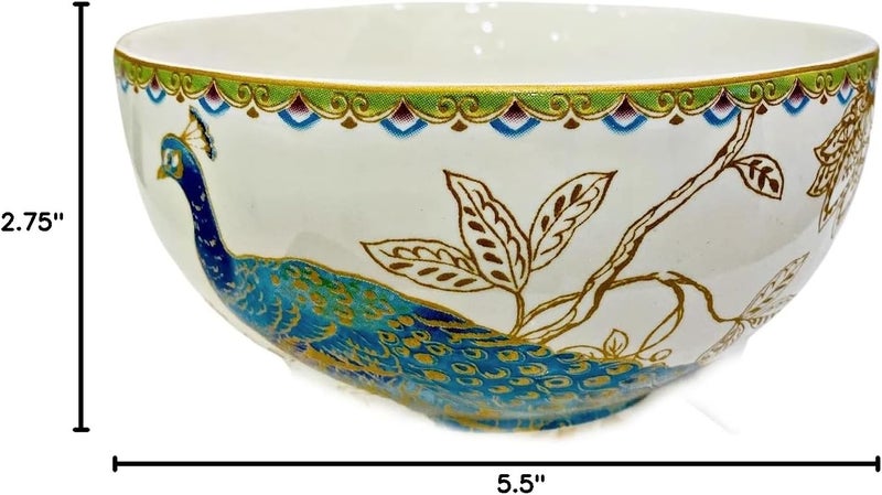 222 Fifth Replacement 55  Diameter Salad Cereal Bowl PEACOCK GARDEN quantity 1 New Bowl - Image 4