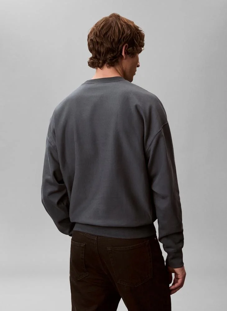 كالفن كلاين جينز سويت شيرت بياقة دائرية من مونولوجو