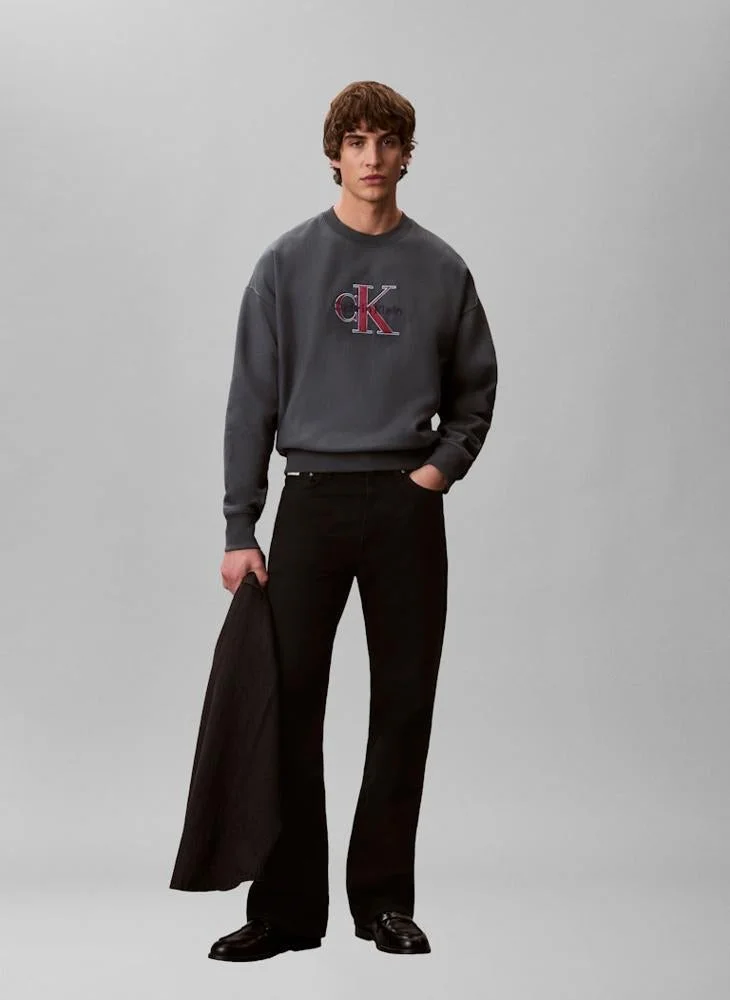Calvin Klein Jeans  Monologo Crew Neck Sweatshirt for Men | Best Price UAE