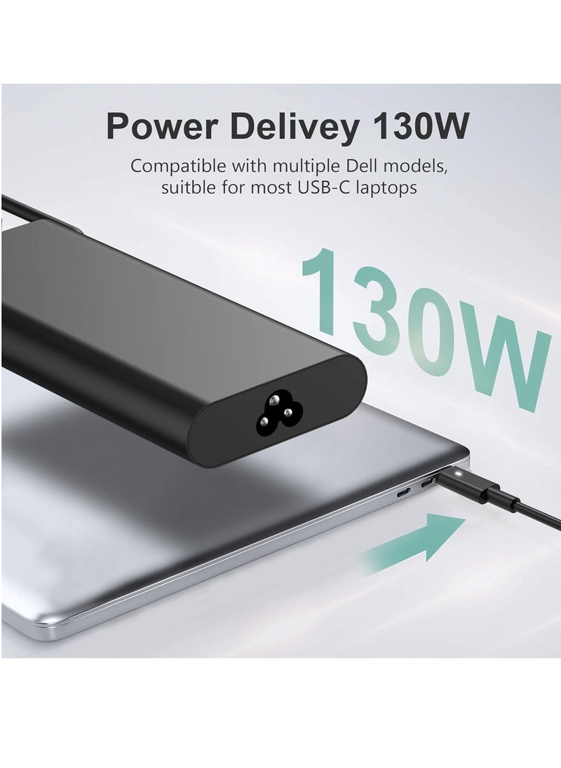 Max Power Replacement Dell 130W Laptop Charger USB C Slim AC Power Adapter for Dell Xps 17,Precision 5550 5530 2in1,XPS 15 2in1 9575，DA130PM170 HA130PM170 0K00F5 K00F5 0M0H25 M0H25  - Image 4