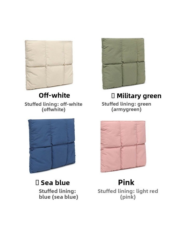 For Apple IPad Tablet PC Bag Protective Case Men's And Women's Down Liner Bag Waterproof Magnetic Absorbing Storage Bag Flat Bag-Color:Down Computer Bag (brown Shoulder Strap)-size:16inch -wg24002  - Image 4