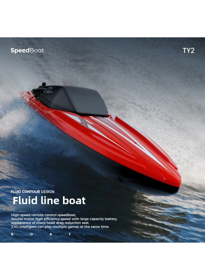 Domestic Sales Of Remote Control Boat Rechargeable Long Endurance Remote Control 2.4g Wireless Speedboat Model Water Children's Mini-Color:TY2 Red ]-Specifications:Color Box Storage Bag]  - Image 3