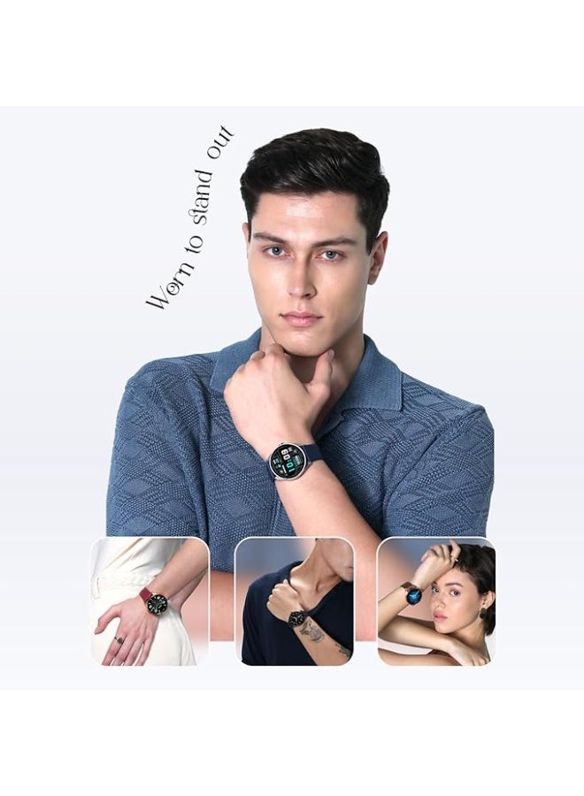 Noise Twist 2 Smart Watch with 1.43” AMOLED Screen, AI Search & Voice Assistant, Bluetooth Calling, Stainless Steel Back, 7-Day Battery, 100+ Watch Faces, Health Suite, IP68 (Deep Wine - Image 3