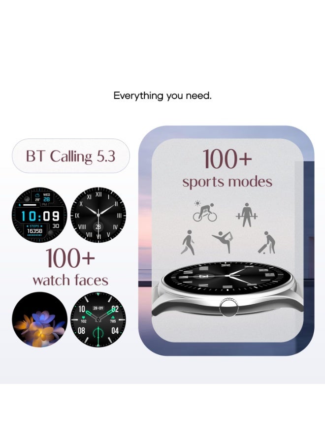 Noise Twist 2 Smart Watch with 1.43” AMOLED Screen, AI Search & Voice Assistant, Bluetooth Calling, Stainless Steel Back, 7-Day Battery, 100+ Watch Faces, Health Suite, IP68 (Deep Wine - Image 4