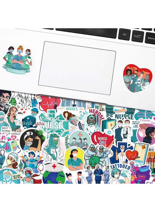 Bluejw 300 Nurses' Day Stickers Professional Doctor Nurse Graffiti Stickers Decorative Luggage Notebook Waterproof Stickers - Image 3
