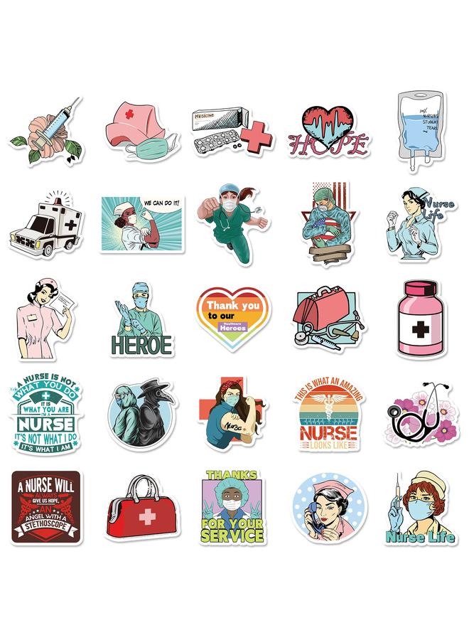 Bluejw 300 Nurses' Day Stickers Professional Doctor Nurse Graffiti Stickers Decorative Luggage Notebook Waterproof Stickers - Image 5
