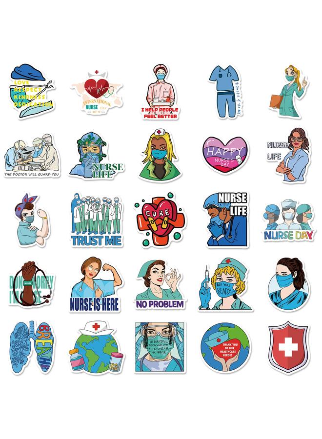 Bluejw 300 Nurses' Day Stickers Professional Doctor Nurse Graffiti Stickers Decorative Luggage Notebook Waterproof Stickers - Image 4