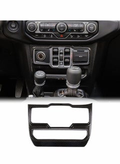 KASTWAVE Window Control Panel Trim Cover, Interior Decoration Accessories, for 2018-2021 Jeep Wrangler JL JLU, Carbon Fiber Texture  - Image 1