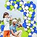 Cunnikku Lime Green Blue White Balloon Garland Arch Kit 122PCS Royal Blue Lime Green White and Metallic Silver Balloons for Boys Girls Birthday Wedding Baby Shower Ocean Sea Party Supplies Decorations - Image 4