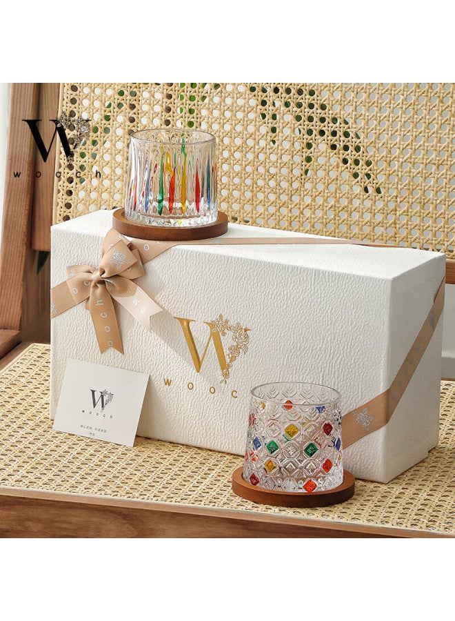 Wooch Couple's Painted Rotating Glass Cups, Birthday Wedding Favors, Aesthetically Pleasing Housewarming Gifts For Newlyweds - Image 4