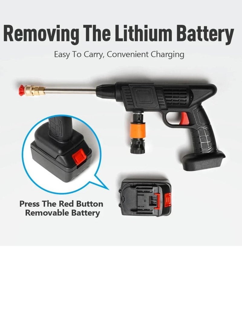 مغسلة سيارة قوة دفع عالية جدا مع بطارية تدوم ٣ ساعات متواصلة مع بطارية اضافية ثانية - Image 1