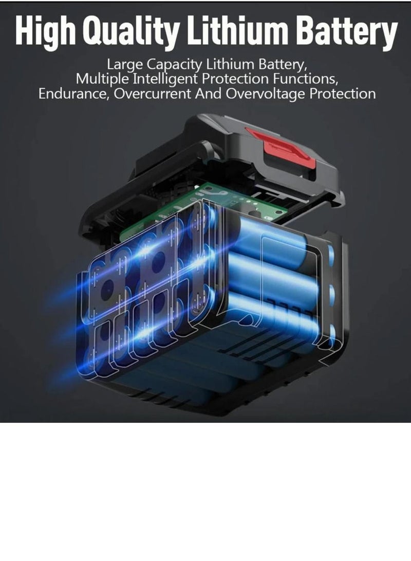 مغسلة سيارة قوة دفع عالية جدا مع بطارية تدوم ٣ ساعات متواصلة مع بطارية اضافية ثانية - Image 3