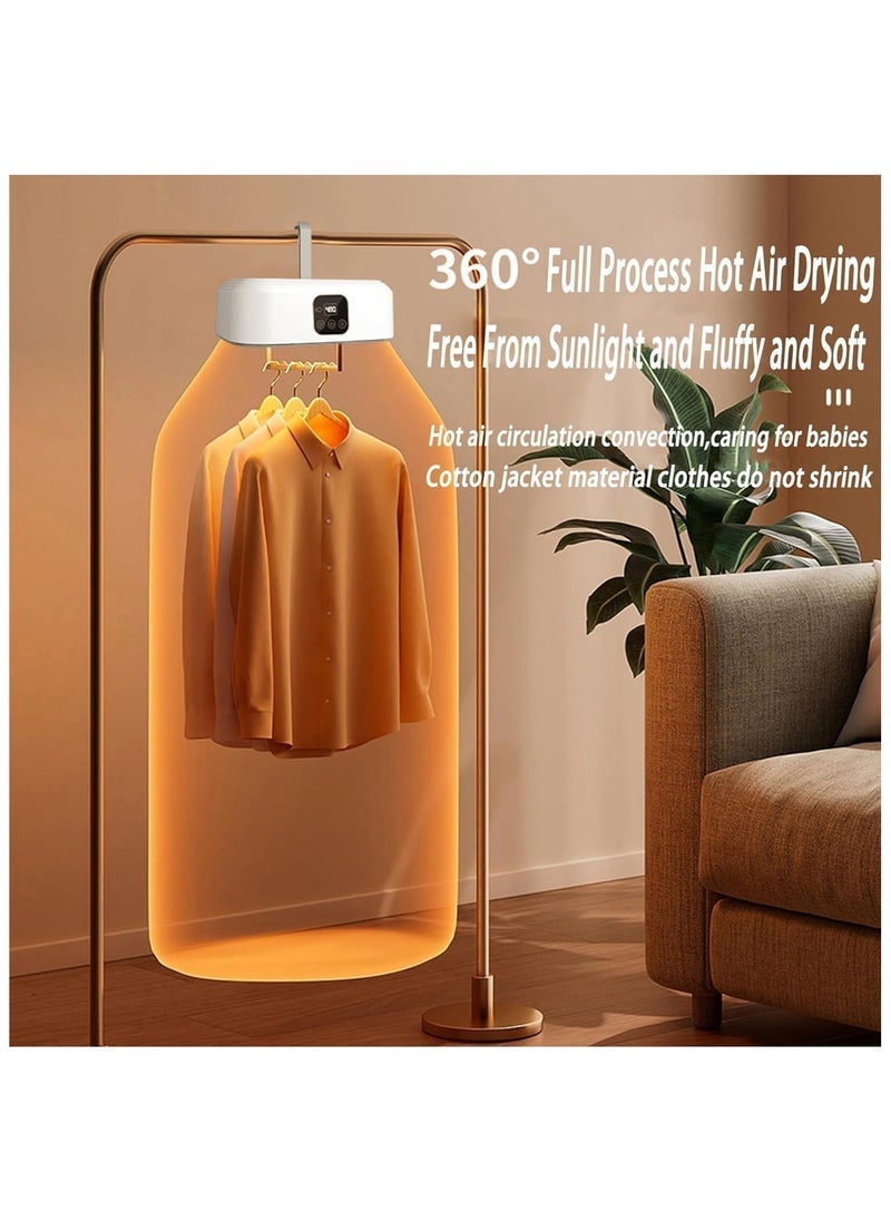JAJEEK Portable Clothes Dryer-Upgraded 3D Cycle Drying-Portable Dryers For Flats, Caravans, Travelling, Homes-Small, UV Portable Clothes Dryer Compact Electric Dryer For Light Clothing, Underwear, Baby Cloth  - Image 3