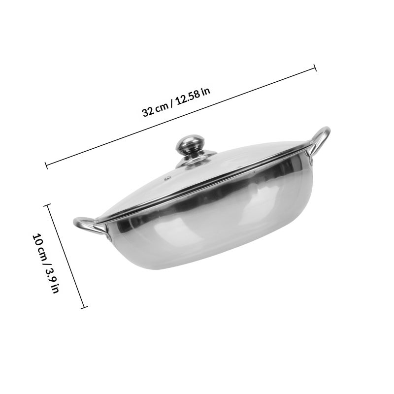 1 Set Stainless Steel Hot Pot Pot Stainless Steel Divided Hot Pot for Home - Image 2