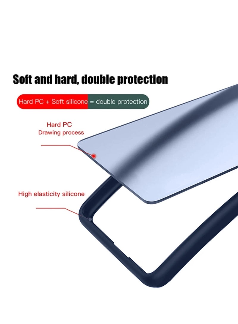 Wtech Hard Silicone Hybrid Translucent Slim Stylish Case Cover For Motorola Edge 50 Pro 5G 2024 Navy Blue - Image 5