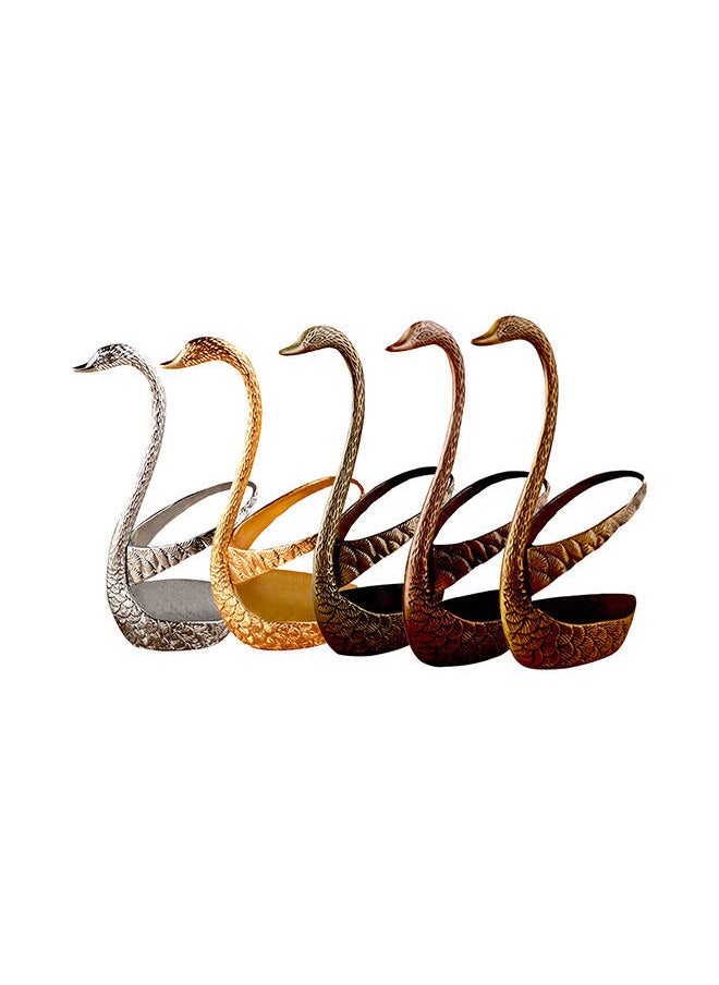 NIBEMINENT - Swan Tableware Spoon Fork Holder Gold 17x6x8centimeter - Image 1