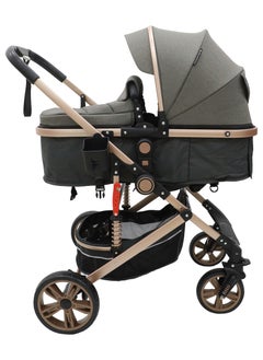 Bebesitos LiteMove 3 in 1 Reversible Newborn Stroller Pram Suitable From Birth - Grey Gold  - Image 1