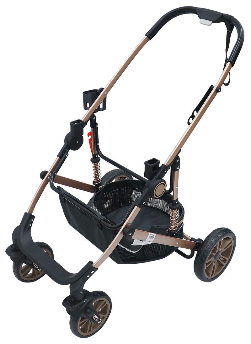 Bebesitos - LiteMove 3 in 1 Reversible Newborn Stroller Pram Suitable From Birth - Grey Gold - Image 1