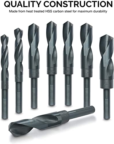 Hiltex 10005 HSS Silver and Deming Industrial Drill Bit Set (8 Pieces), 1/2" (1) - Image 3