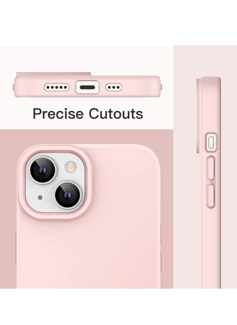 Raxoom Silicone Case for iPhone 14 6.1-Inch, Silky-Soft Touch Full-Body Protective Phone Case, Shockproof Cover with Microfiber Lining (Pink) - Image 3