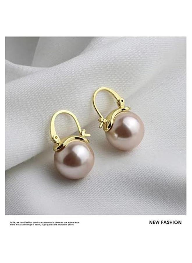 Generic 925 Sterling Silver Pearl Earrings Hypoallergenic Pearl Drop Earrings Set, 3 Pairs Silver Pearl Earrings Fine Jewelry for Women Ladies Large Size 12mm  - Image 4