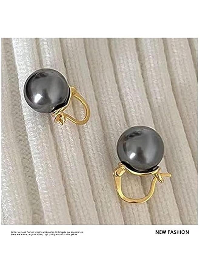Generic 925 Sterling Silver Pearl Earrings Hypoallergenic Pearl Drop Earrings Set, 3 Pairs Silver Pearl Earrings Fine Jewelry for Women Ladies Large Size 12mm  - Image 5