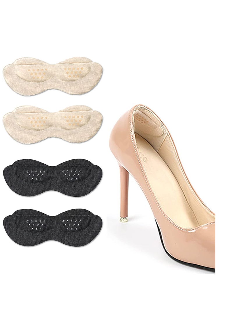 SYOSI Heel Grips, Grips Liner Cushion Pads for Loose Shoes, Protectors, Inserts Liners Women Men Shoes too Big Prevent Slipping and Blisters 4 Pairs - Image 1