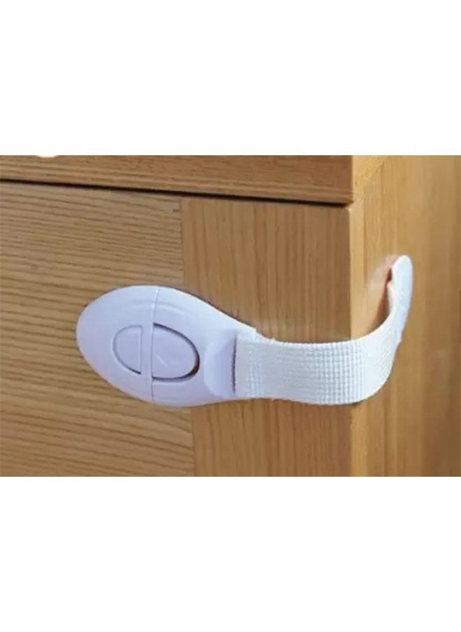 NIKITA.VIVI - 10-Piece Baby Safety Lock Latches Door Cupboard Cabinet Fridge Drawer, White - Image 1