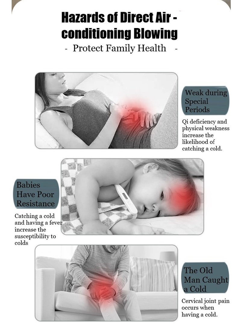 Split AC Air Flow Deflector Air Conditioner Deflector Retractable Flow Deflector Adjustable Punch-free Anti Direct Blowing Windshield for Home Office - Image 4