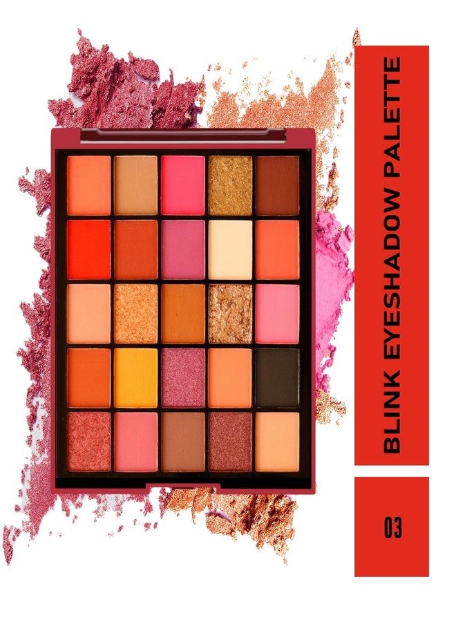 MATT LOOK 25 Colors Blink Eyeshadow Palette|Highly Pigmented|Blendable|Waterproof|Flawless Finish|Long Lasting|Matte & Shimmery| Creative & Fashion Eye Make-Up-Mutlicolor (26g) - Image 2