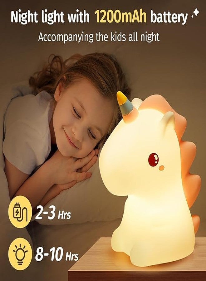 Onomie Unicorn Night Light, 16 Colors, Remote Control, Dimmable, BPA-Free Silicone,Nursery Light,Room Decor, Kids Gifts/Night Light for Kids - Image 5