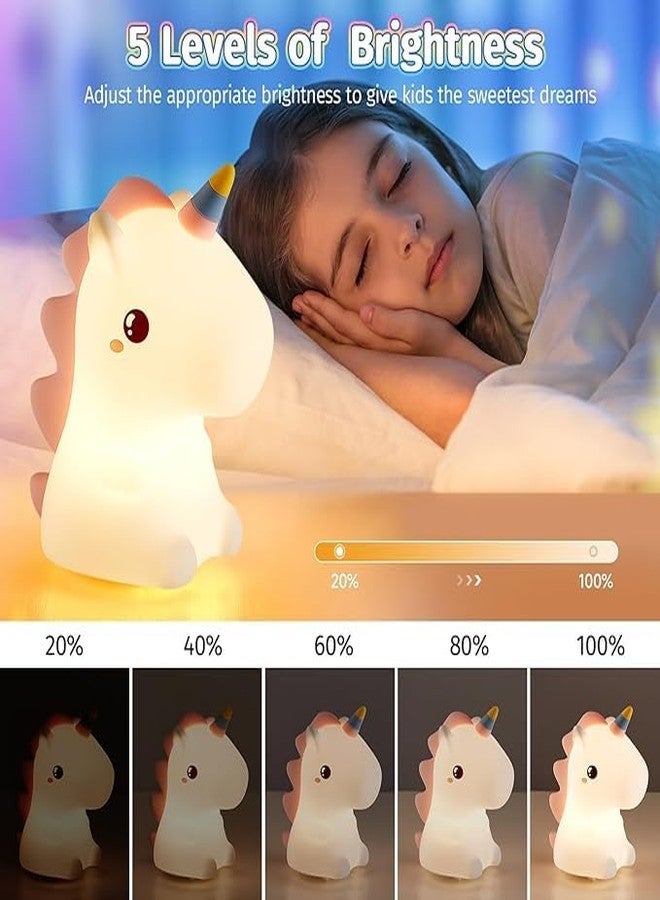 Onomie Unicorn Night Light, 16 Colors, Remote Control, Dimmable, BPA-Free Silicone,Nursery Light,Room Decor, Kids Gifts/Night Light for Kids - Image 3