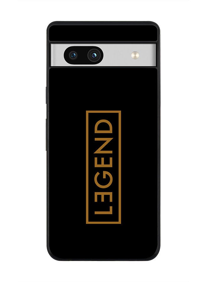 Stylizedd Rugged Black edge case for Google Pixel 7a 5G Slim fit Soft Case Flexible Rubber Edges Anti Drop TPU Gel Thin Cover -  Legend - Image 1
