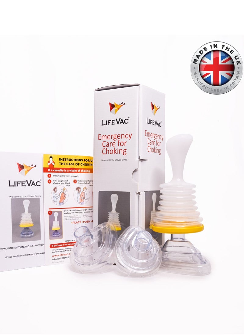 LifeVac - LifeVac - Choking Rescue Device Home Kit for Adult and Children First Aid Kit, Portable Choking Rescue Device, First Aid Choking Device - Image 1