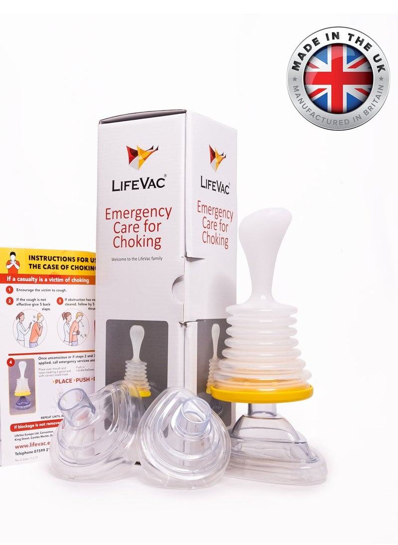 LifeVac - LifeVac - Choking Rescue Device Home Kit for Adult and Children First Aid Kit, Portable Choking Rescue Device, First Aid Choking Device - Image 1