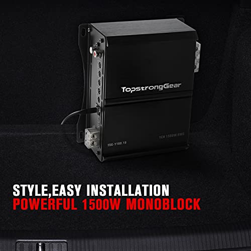 TOPSTRONGGEAR 1 Ohm 1500 Watts Class D Full Range Mono Block Amplifier, 1/2/4 Ohm Stable, Remote Subwoofer Control, Subwoofer Amplifiers - Image 4